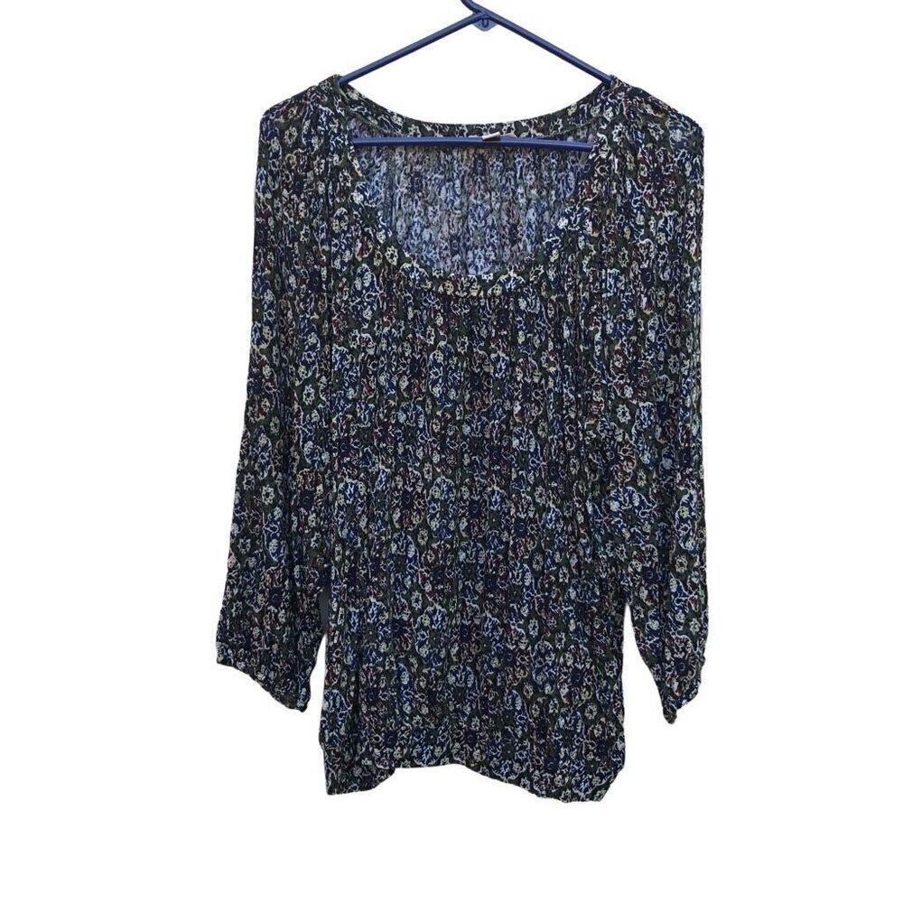 Eliane Rose Size Extra Large (XL) Long Sleeve Floral Blouse